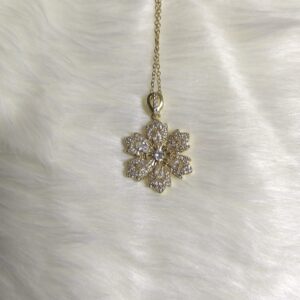 Colorful Golden Pendant Titanium Steel Necklace Female Korean Version